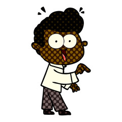 cartoon excited man