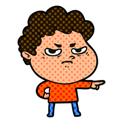 cartoon angry man