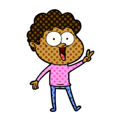 cartoon happy man