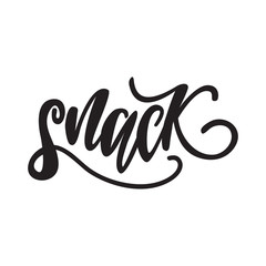 Snack Lettering Logo. Vector illustration.