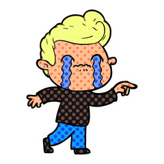 cartoon man crying