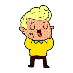 happy cartoon man