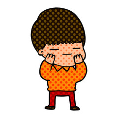 cartoon smug boy