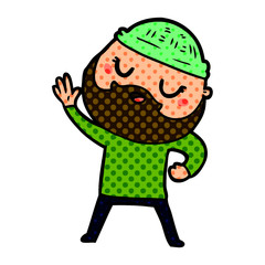 cartoon man with beard