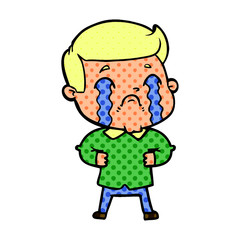 cartoon man crying