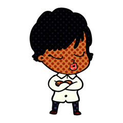 Fototapeta premium cartoon woman with eyes shut