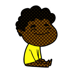 cartoon friendly man