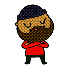 Fototapeta premium cartoon man with beard