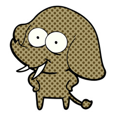 happy cartoon elephant