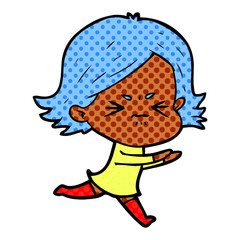 cartoon angry girl