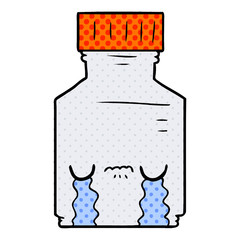 cartoon pill jar