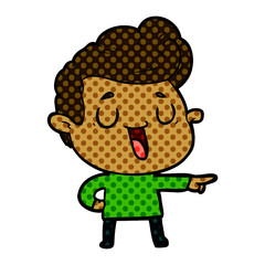 happy cartoon man
