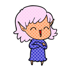 cartoon elf girl