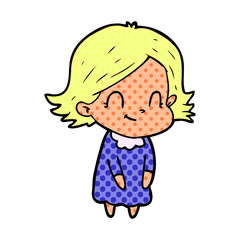 cartoon friendly girl