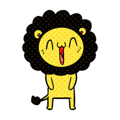 happy cartoon lion