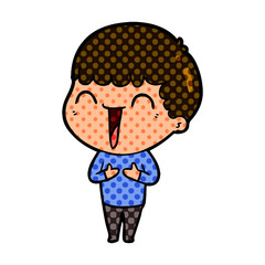 cartoon happy man