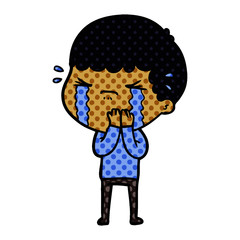 cartoon man crying