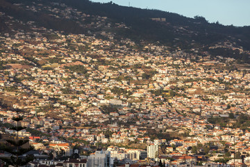 Panoramic view of Funchal on Madeira Island. Portugal