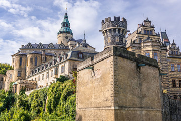 Exterior of castle in Frydlant city - one of the most visited tourist attraction in Czech Republic