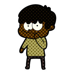 happy cartoon man