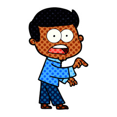 cartoon shocked man