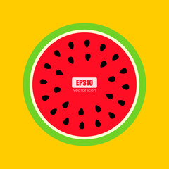 Watermelon colorful vector poster