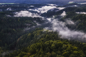 So called Bohemian Switzerland, viewm from one of the observation points near Pravcice Gate, Czech Republic