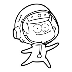 happy astronaut cartoon