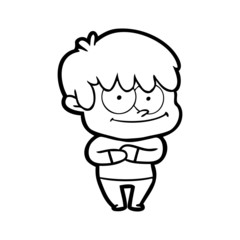 happy cartoon man