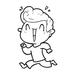 cartoon excited man