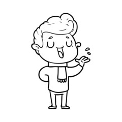 happy cartoon man