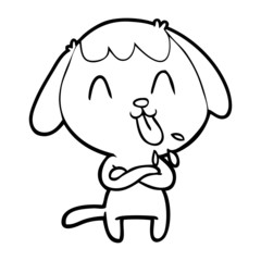 Fototapeta premium cute cartoon dog