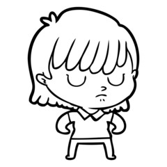 Obraz premium cartoon woman