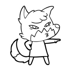 clever cartoon fox