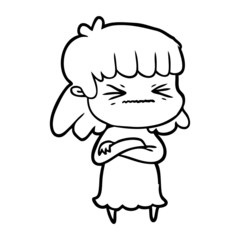 cartoon angry girl