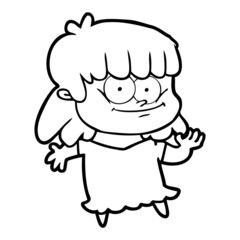 cartoon smiling woman