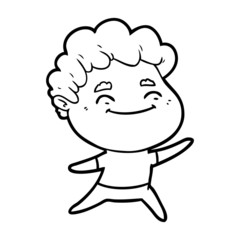 Obraz premium cartoon friendly man