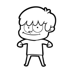 happy cartoon man