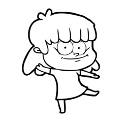 cartoon smiling woman