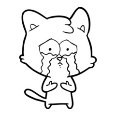 cat crying cartoon