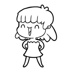 cartoon woman