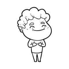 Obraz premium cartoon friendly man