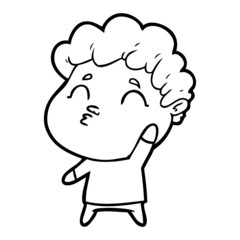 Fototapeta premium cartoon man pouting