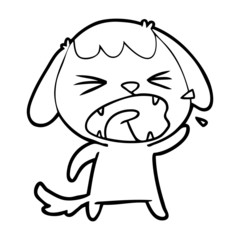 cute cartoon dog barking