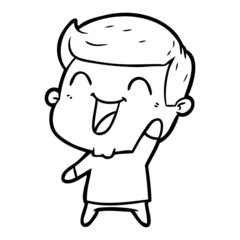 cartoon man laughing