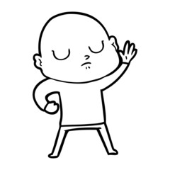 cartoon bald man