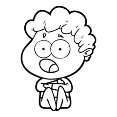 cartoon man gasping in surprise