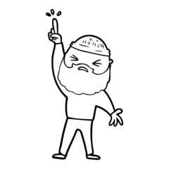 Obraz premium cartoon man with beard