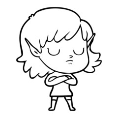 cartoon elf girl