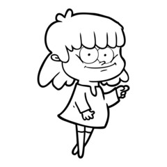 cartoon smiling woman